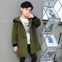 Boys with double-sided hair coat cabbage coat among children in autumn and winter and lamb coat in the Korean version