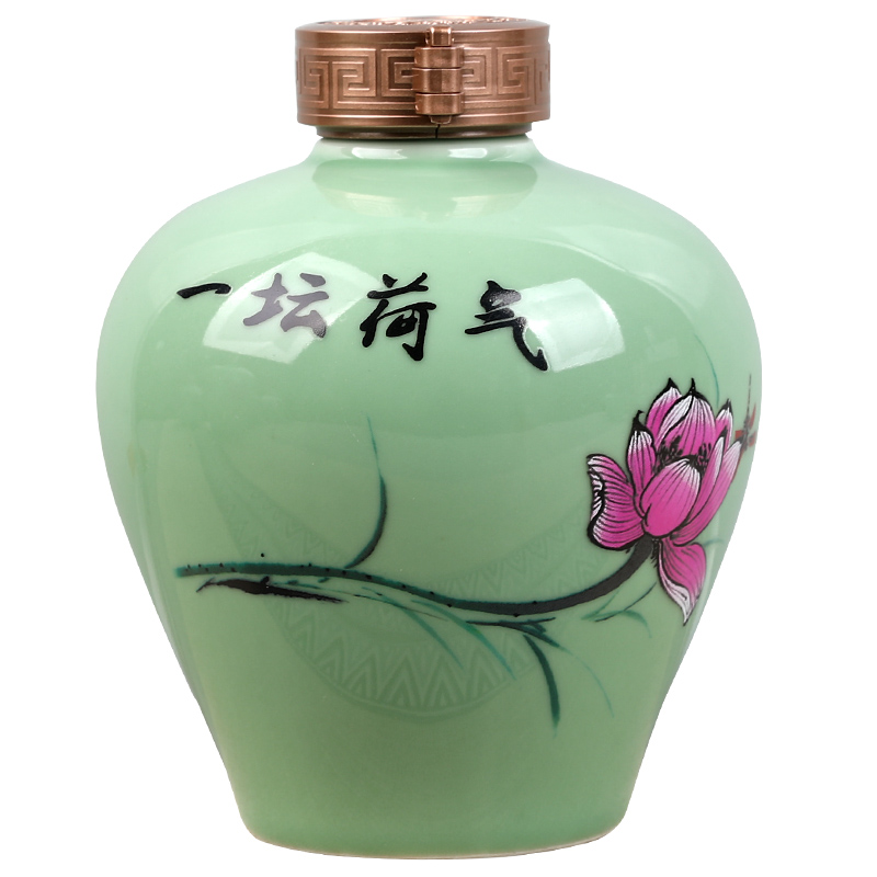 Jingdezhen ceramic bottle is empty wine bottle of liquor storage jar small bottle art collection gifts 1 catty 3 kg 5 jins