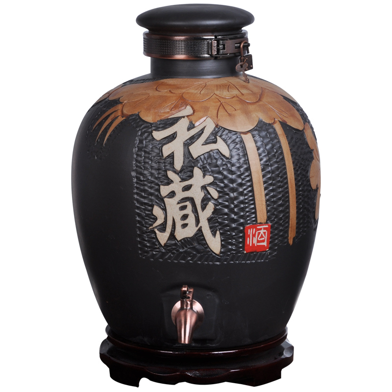 Jingdezhen ceramic jars 10 jins 20 jins 30 jins 50 jins of archaize hip mercifully whose bottle it medicated wine jar