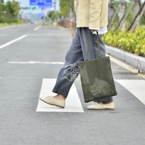 Tea Green Original Design Clover Homemade Handmade Woven Rope Chitotbag Diy Material Bag