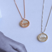 Because of the lack of Sting s925 sterling silver happy necklace worn on both sides of the happy meaning letter clavicle chain gift wild