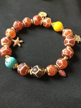 Tibetan Tianzhu Gaogu ancient pearl Mesopotamia inlaid agate chalcedar bracelet braid