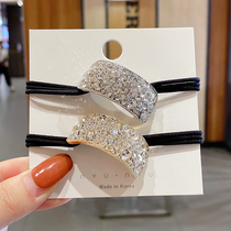 Rhinestone head rope female Korean Net red band head simple ponytail Hairband 2021 new winter temperament hair rope