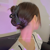Bow head hairclip headwear hairclip pin back head grab clip female large hairpin autumn and winter hair side shark clip