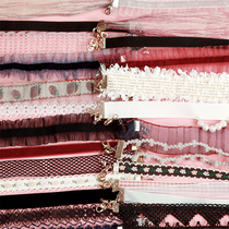 Choker collar Super fairy girl heart lace neck strap short bow net red forest collarbone chain necklace necklace