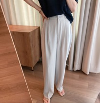 Click on the spot Joo South Korea Décor Atmospheric Pituality Good Two Folds Design West Pants 2color D