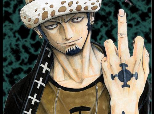 【女仆tatoo】053 红心海贼团-特拉法尔加罗手背纹身贴h0004