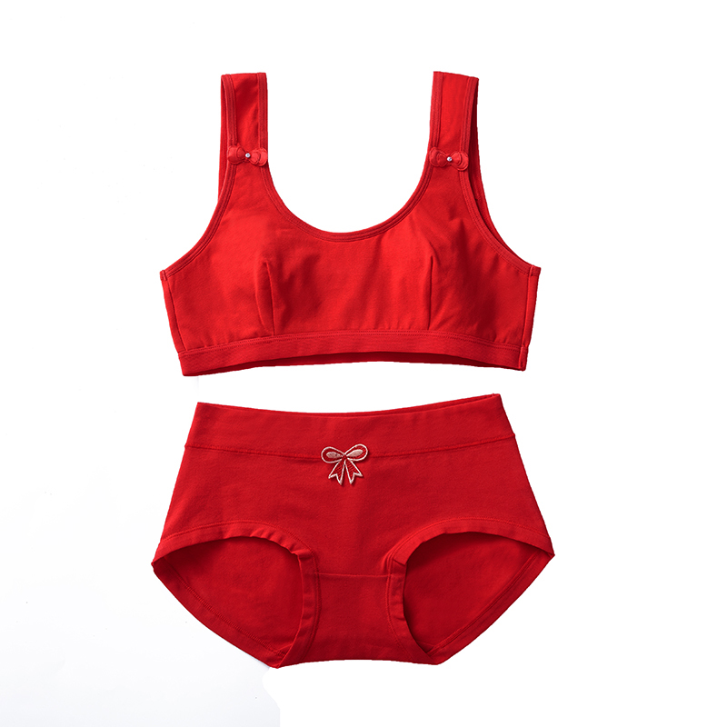 Girls' big red underwear panties suit cotton children's developmental  period bra girl natal year old children's small vest -  - Buy  China shop at Wholesale Price By Online English Taobao Agent