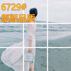 大喜自制2018夏季新款温柔风超仙白色连衣裙女雪纺蕾丝裙子