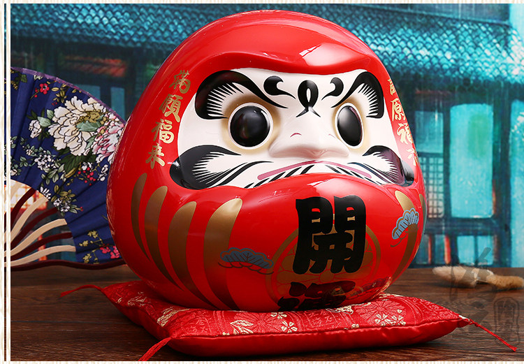 开运达摩摆件陶瓷储蓄罐日本料理装饰品日式店铺招财猫创意存钱罐