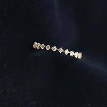 wi101-200 yuan hot sale 14k bag inlaid with gold Japanese inlaid zircon very small fresh ring tail ring female
