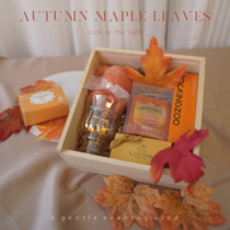 New wedding bridesmaid with hand gift aromatherapy towel honey practical wooden box set gift box gift girl best friend Orange