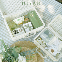 Wedding wedding bridesmaid best man with hand gift female friend retro return rattan basket gift high-end high-end gift box