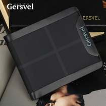 New Mens Short Section Bull Leather Wallet Male Plaid Bag Mens Style Money Clip Male Foreskin Clip Trendy Fashion