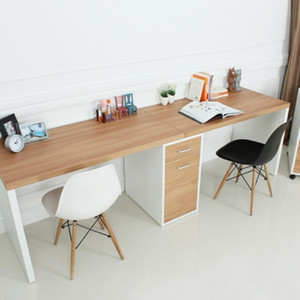 新款简易双人台式桌家用写字台书桌书柜组合简约桌办公桌子电脑桌