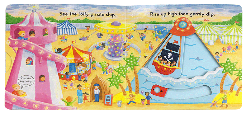 英文原版 忙碌的机关书 busy books: busy funfair 忙碌的游乐场 忙碌