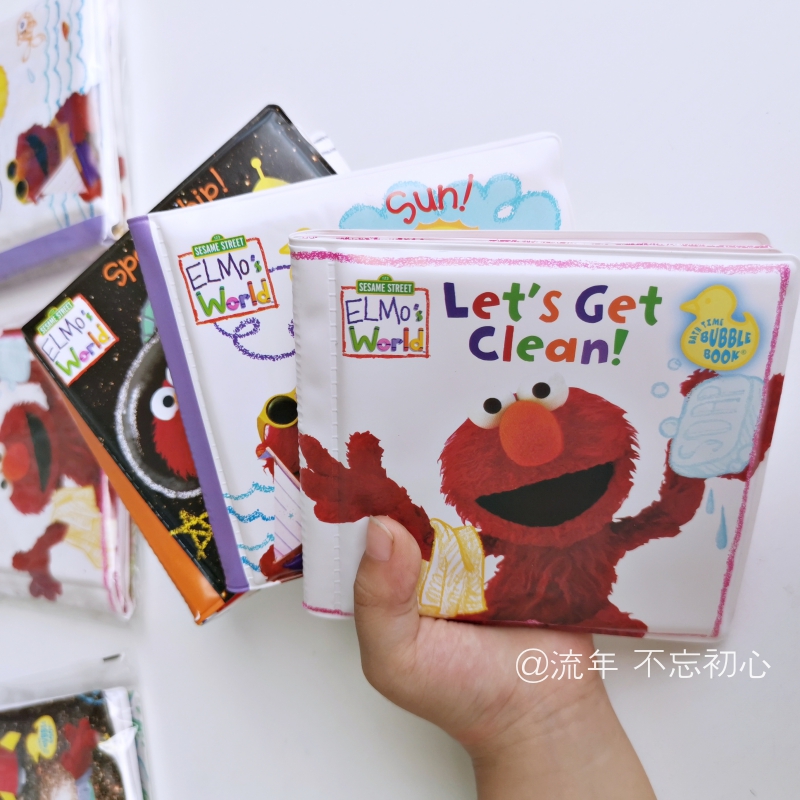 A set of 3 Zhi Ma Street baby tear up not rotten bath English waterproof toy book