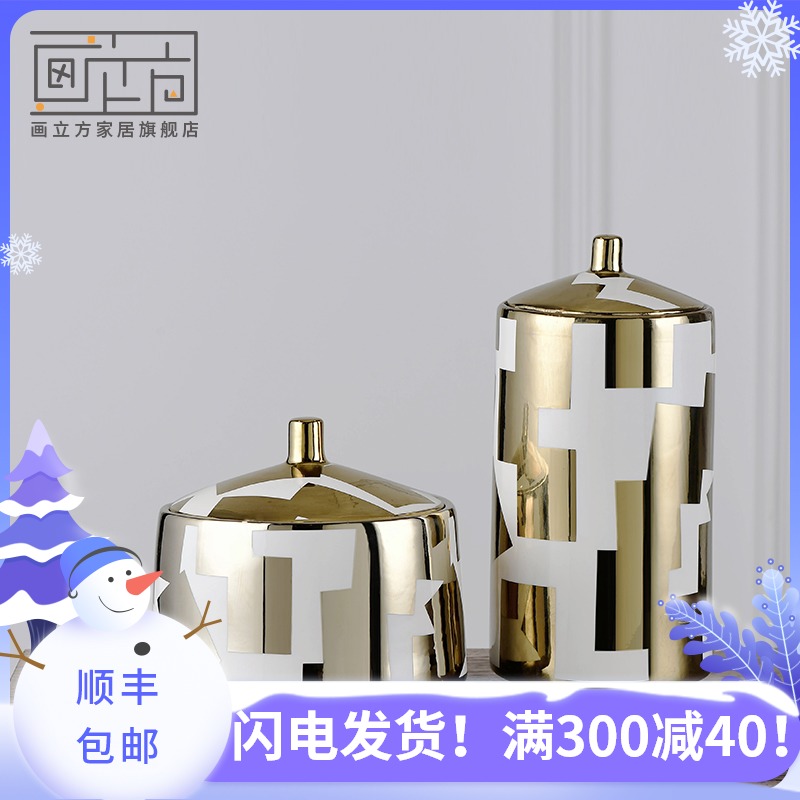Painting light cube of French key-2 luxury ipads porcelain vase ideas of I sitting room is contracted furnishing articles wine show decorations