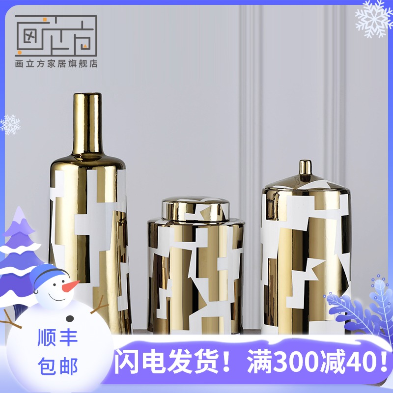Painting light cube of French key-2 luxury ipads porcelain vase ideas of I sitting room is contracted furnishing articles wine show decorations
