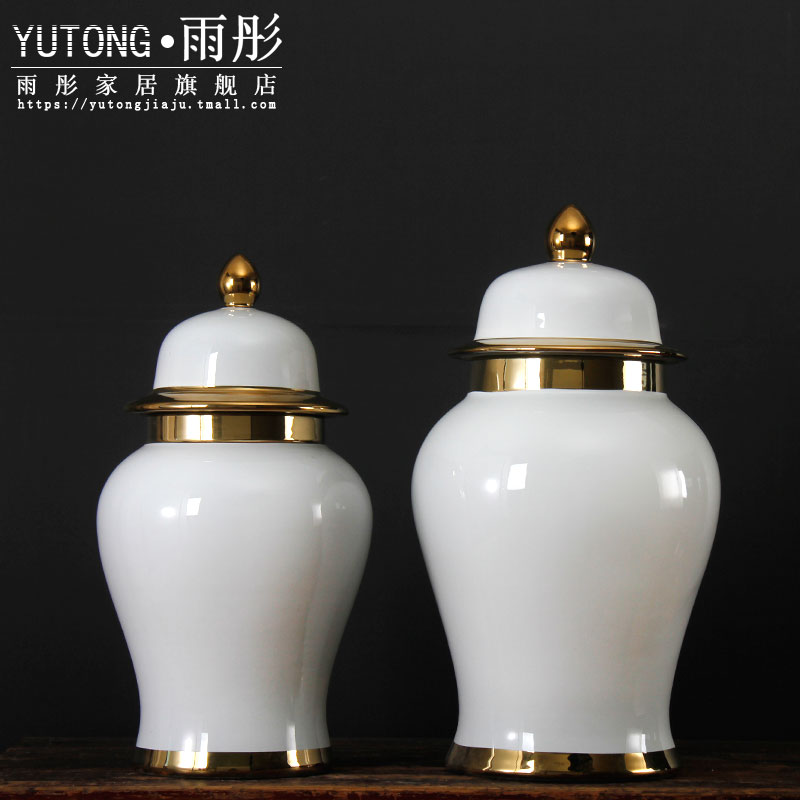 Booking with jingdezhen ceramic pot of Chinese color glaze vase mesa home furnishing articles storage tank sitting room adornment