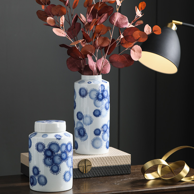 Rain tong Bohemian ceramic pot put vase jingdezhen ceramic household ceramic vase furnishing articles furnishing articles