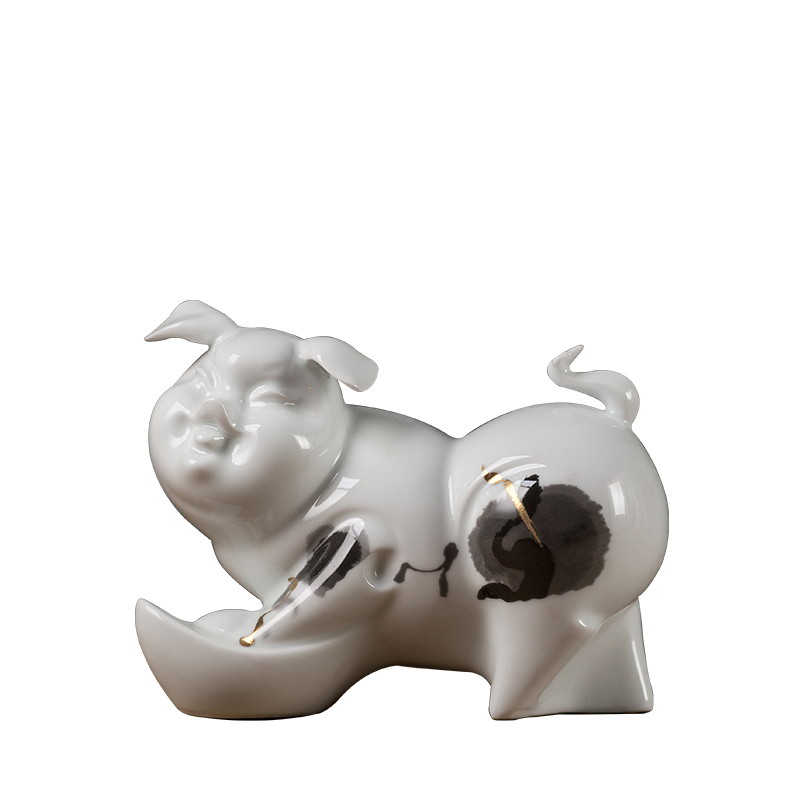 Jingdezhen ceramic pig furnishing articles more than creative home rich small lovely sitting room bedroom desktop decoration