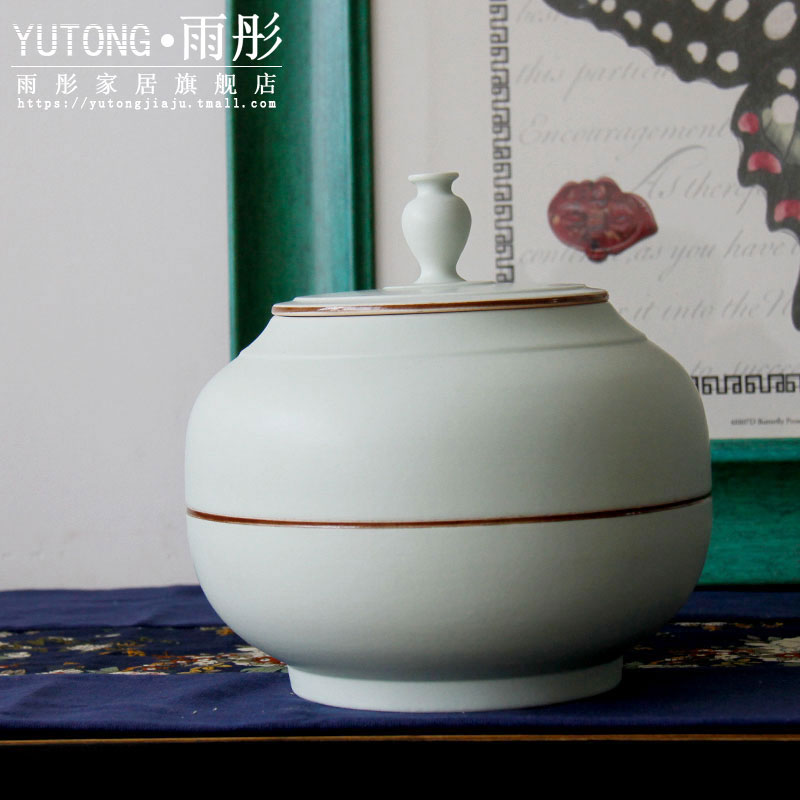 Jingdezhen ceramic checking caddy fixings ceramic pot receives a clay pot - storage POTS and POTS furnishing articles