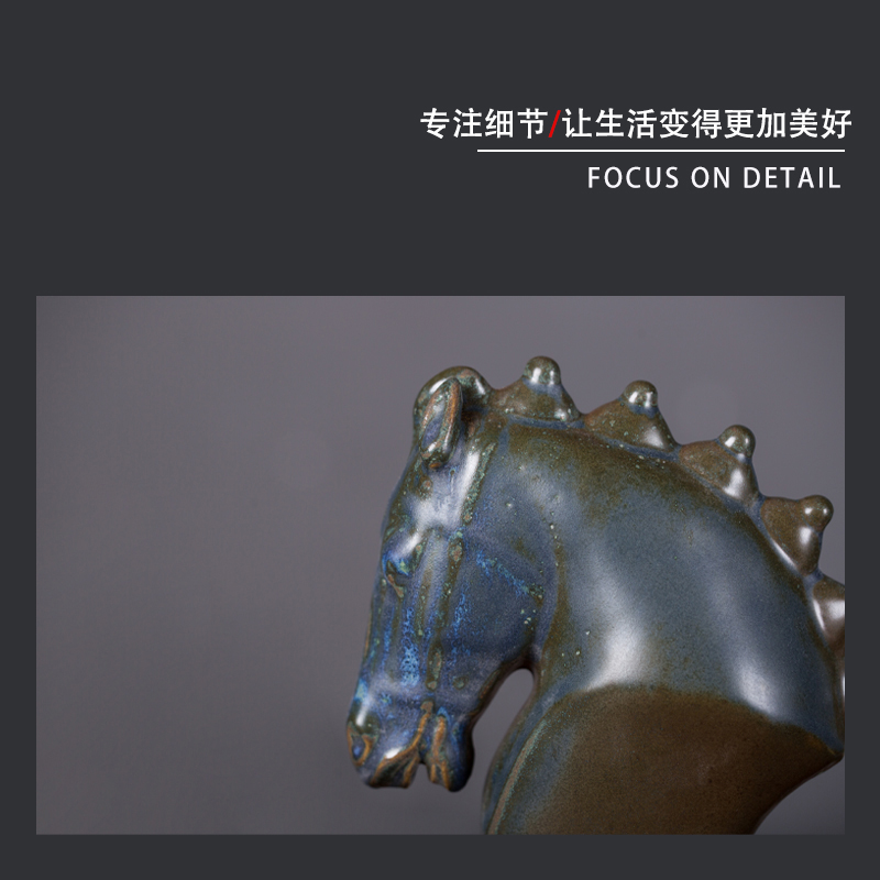 Ceramic horse furnishing articles office sitting room the opened the home decorative arts and crafts gift decoration