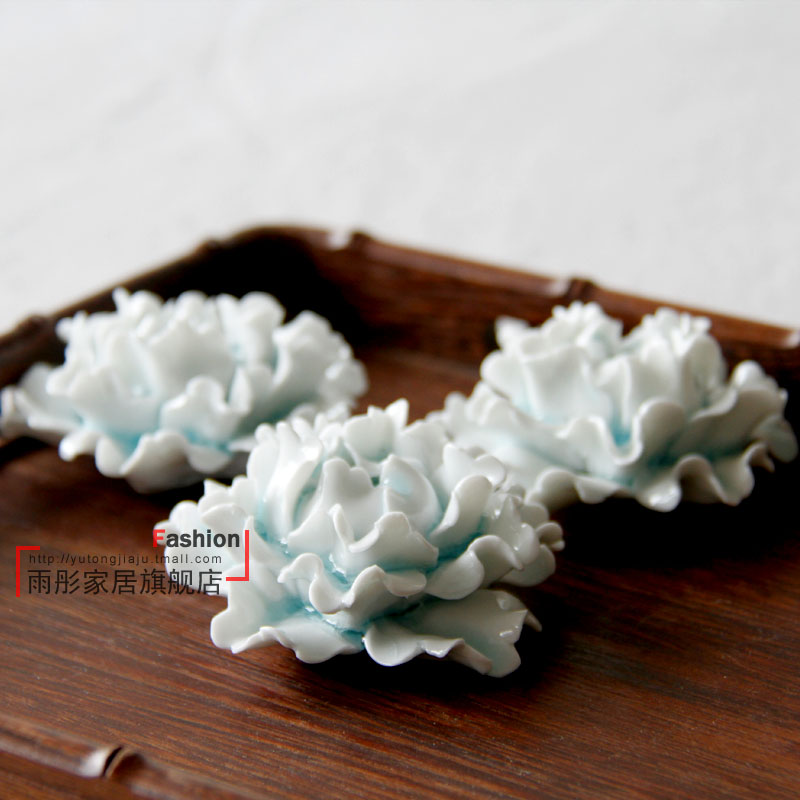 Rain tong home | checking porcelain shadow green space little flower decoration porcelain creative furnishing articles hanging wall act the role ofing