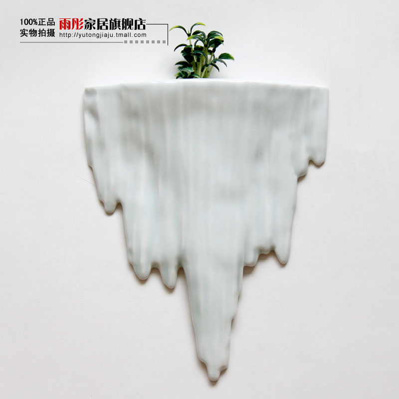 Rain tong home | checking porcelain of jingdezhen ceramics space hanging furnishing articles rockery wall act the role ofing household porcelain