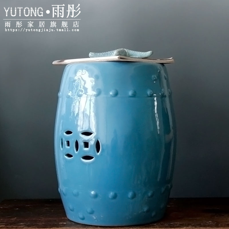 Jingdezhen high temperature glaze ceramic who in shoes 9 models of pure color soft assembly act the role of leisure chair who, villa and courtyard