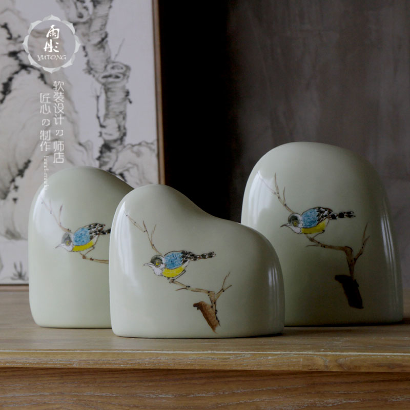 Jingdezhen ceramic study place to live in the sitting room porch desktop ornaments hand - made beaming