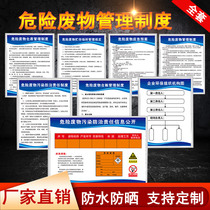 Hazardous waste management system identification card Notification prompt card Support custom dangerous goods identification system card Hazardous waste warehouse environmental protection pollution prevention and control sign notice board Custom emergency plan