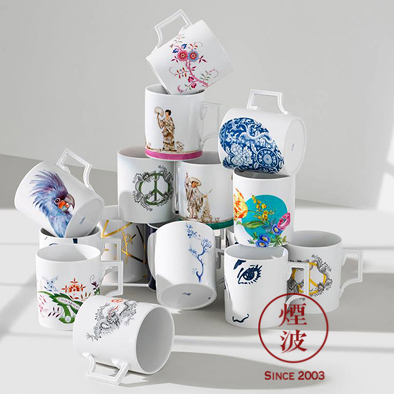 Berlin Germany mason mason meisen porcelain flowers design keller large capacity water cup series characters