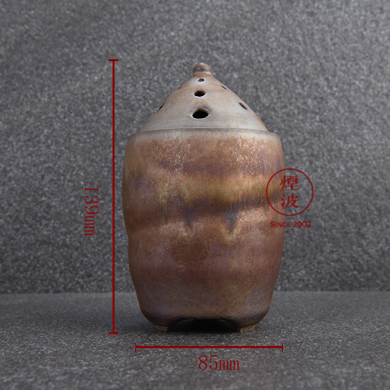 Those Japanese pottery master expedition just iridescent cloud droplets temmoku glaze hand - made scented furnace