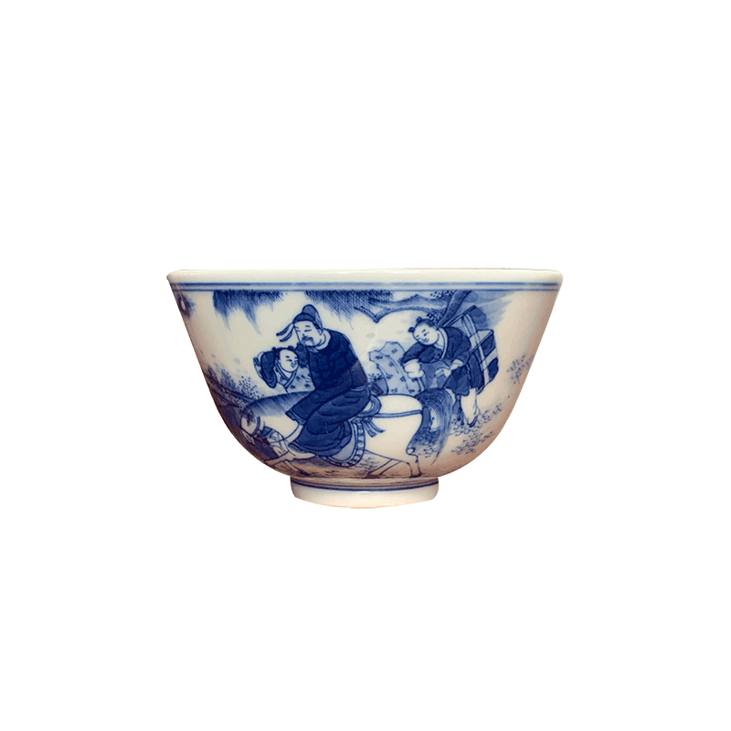 The smoke jingdezhen lesser RuanDingRong made lesser He Zhizhang riding sample tea cup tea cups