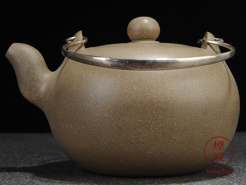 Made those yixing it Fang Guoqin checking old mud a single bead girder teapot 340 ml