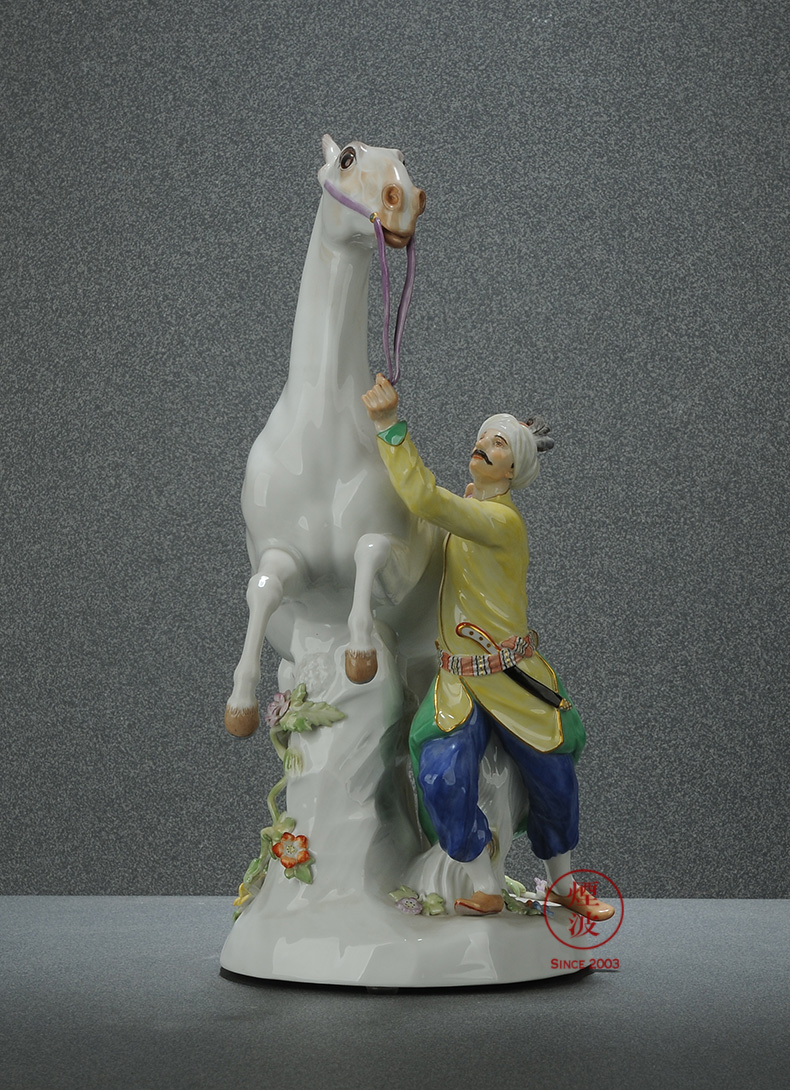 Germany mason MEISSEN porcelain porcelain plastic Turkey horsemen of handicraft furnishing articles that occupy the home act the role ofing is tasted