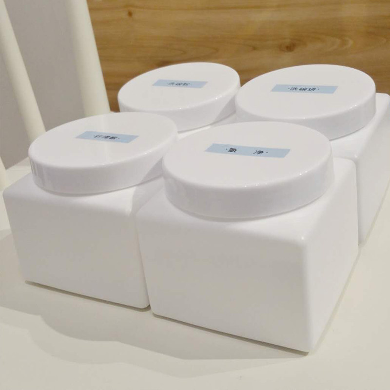 best choice powder storage box 500ml white small square box plastic box citric acid washing powder replacement box