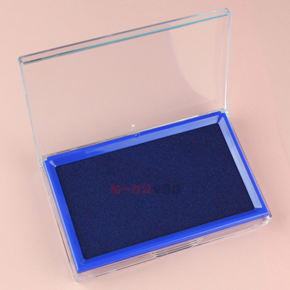 得力蓝色快干印台印泥 大号长方形 财务银行办公海绵红蓝黑色包邮