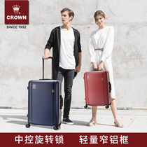 CROWN aluminum frame box Aluminum frame suitcase Narrow aluminum frame hard box Trolley box Luggage 5188