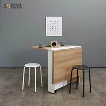Small apartment dining table Household rectangular dining table Simple retractable table Multi-function Nordic mobile table Folding table