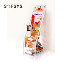 Childrens picture book rack Wrought iron bookshelf magazine rack storage rack Living room 6-layer S kindergarten display rack Newspaper rack narrow