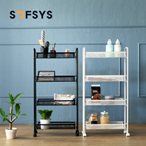 Finishing rack Removable kitchen shelf Floor-to-ceiling Bathroom Bedroom storage rack Living room with wheels clamp trolley