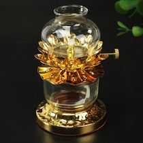 Alloy oil lamp for Buddha Changming lamp wick seat candle holder butter candle holder supplies glass lampshade wedding activities
