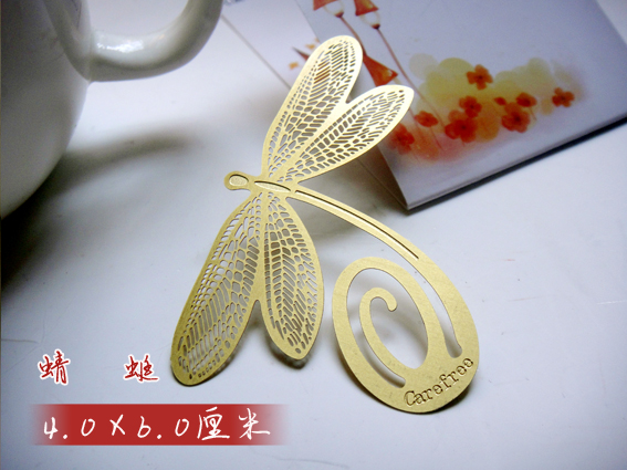 花草系/树叶脉金属黄铜书签银杏四叶草 卡纸教师节礼物一乐图片