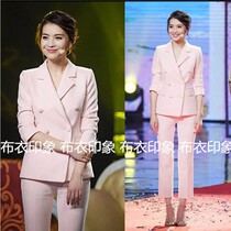 Commoner impression Tailor-made female host photogenic announcer art candidate interview small suit QB845