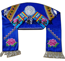 New custom ethnic minority clothing Guangxi Zhuang black coat Tujia headdress men and women royal blue