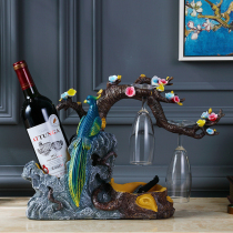 European-style creative personality red wine rack decoration living room wine cabinet decoration wine bottle rack cup rack goblet rack upside down