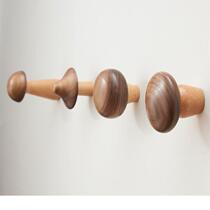 Creative solid wood cute clothing hook wall-mounted wall living room entrance decoration door key clothing hook Nordic